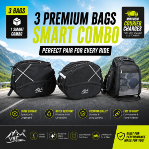 SADDLE BAG (90litre) + MAGNETIC TANK BAG (18litre)